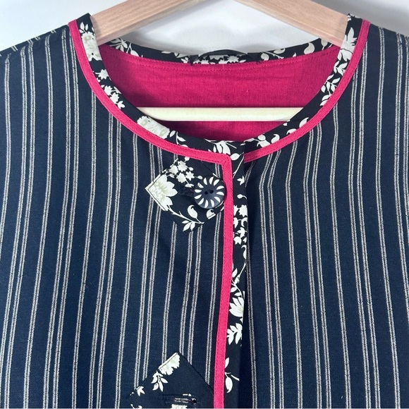 Vtg Koos of Course Blazer Linen Blend Black Reversible to Red Stunning Sz Large - Picture 8 of 10